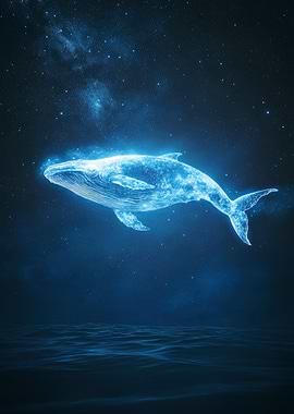 Whale in the Night Sky