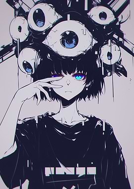 Anime Girl with Eyes