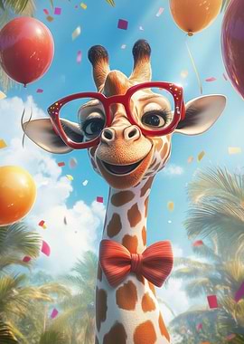 Giraffe in Glasses