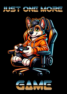 Gamer Dog in Gaming Chair