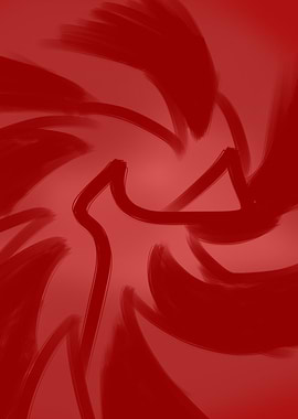 Red Swirl Abstract Art