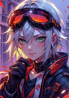 Anime Girl with Goggles