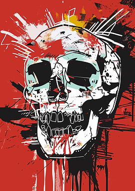 Grunge Skull Street Art