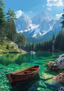 The Serene Mountain Lake