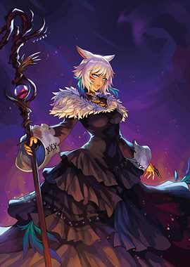 White-Haired Female Mage