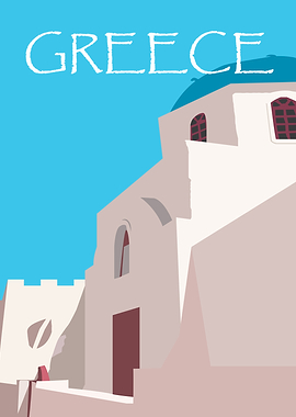 Greece Church Illustration