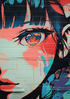 Anime Girl Graffiti