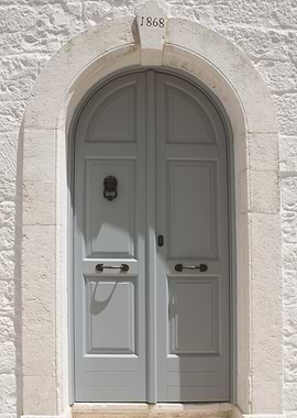 Gray Doorway with Arch