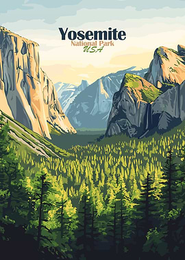 Yosemite National Park Poster