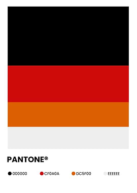 Pantone Color Palette - German Flag