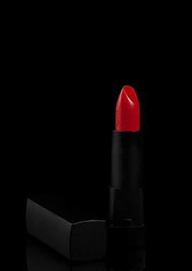 Red Lipstick with Black Case