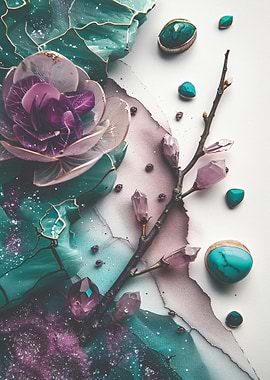 Floral and Gemstone Art