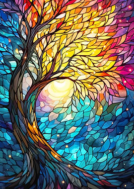 Stained Glass Tree