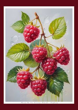 Raspberry Branch Painting