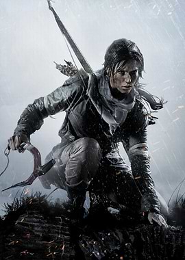 Lara Croft Action Pose