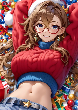 Anime Girl Christmas Sweater