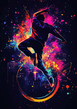 Dynamic Dance Silhouette