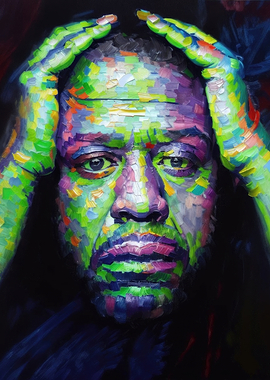 Forest Whitaker - Impasto Art
