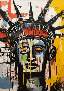 Statue of Liberty Abstract Basquiat Style
