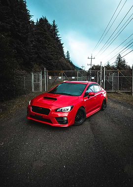 Red Subaru WRX