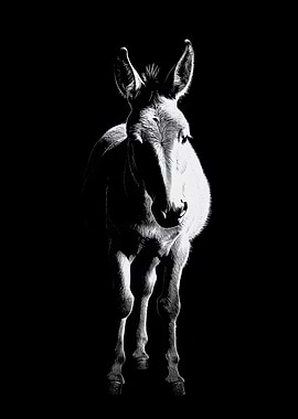 Animal White Donkey Art