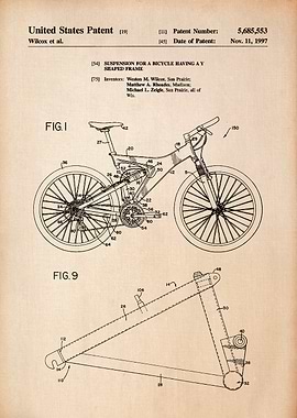 Bicycle Patent Illustration