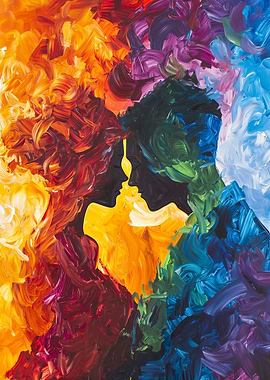 Abstract Couple Painting