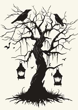 Spooky Tree Silhouette