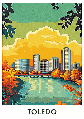 Toledo Skyline Poster