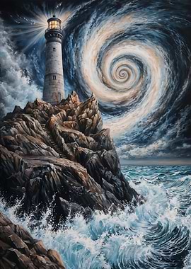 Lighthouse in Storm