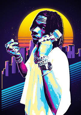 Lil Baby 80s Retro Art