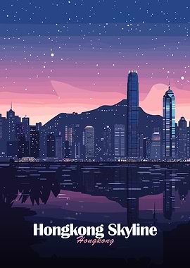 Hong Kong Skyline Night