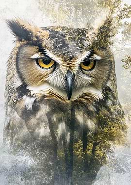Owl in Forest