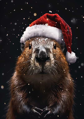 Festive Beaver Christmas