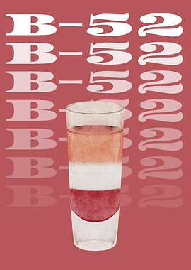 B-52 Cocktail Illustration