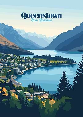 Queenstown, New Zealand Landscape