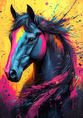 Colorful Wild Horse