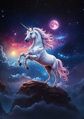Unicorn in the Night Sky