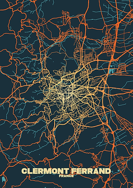 Clermont-Ferrand City Map