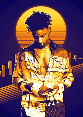 21 savage Retro Poster 01