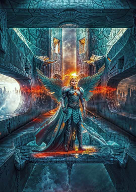 Angelic Warrior in Stone