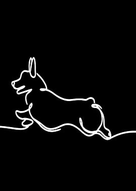 Corgi Line Art