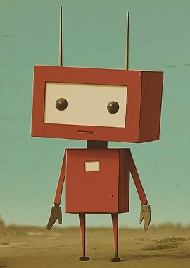 Red Robot Illustration