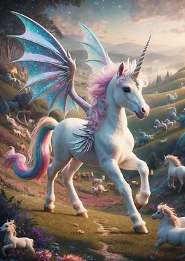 Winged Pegasus Unicorn Fantasy