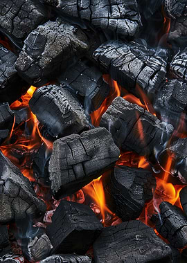 Burning Charcoal Coal