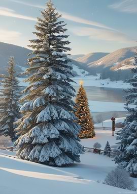 Snowy Christmas Tree