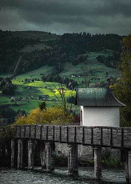 Wooden Bridge and Chapel