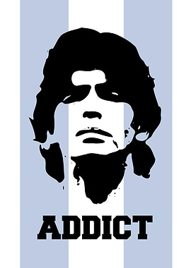Maradona Addict Poster