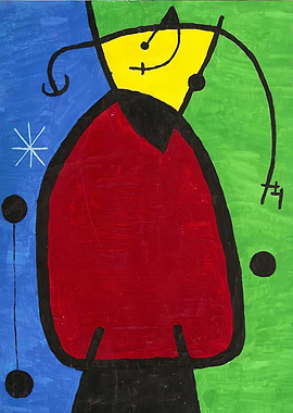 Abstract Figure Painting joan miro