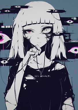 Anime Girl with Eyes